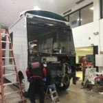 RV in the repair shop